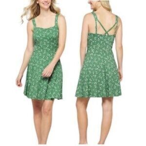 Nine Britton Desiree Green Floral Mini Dress Size 1X